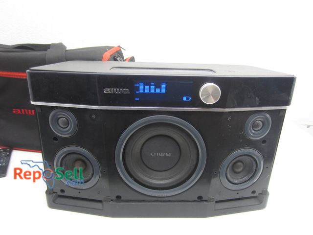 Lot 31-7257 - Aiwa Plug In/Rechargeable Batter Bluetooth Speaker w/Case, Charger &amp; Remote - Powers On