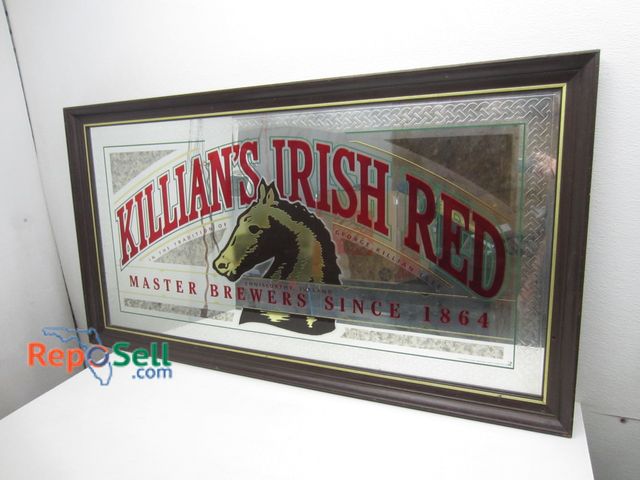 Lot 31-1054 - Large Framed Killian's Irish Red Red Lager Mirror - 52"x28"