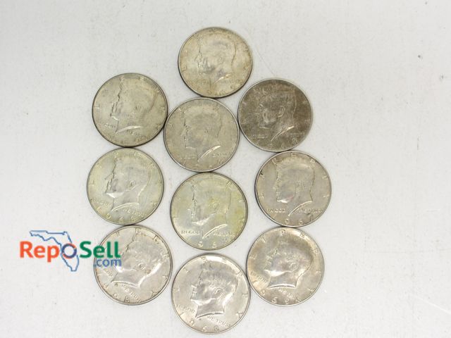 Lot 31-9018 - (10) 40% Silver Kennedy Half Dollars