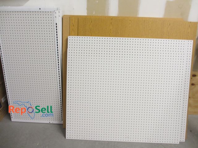 Lot 31-3039 - (7) Peg Boards &amp; (3) Press Boards - 5/8" Thick, (4) Peg Board Panels 50"x25"