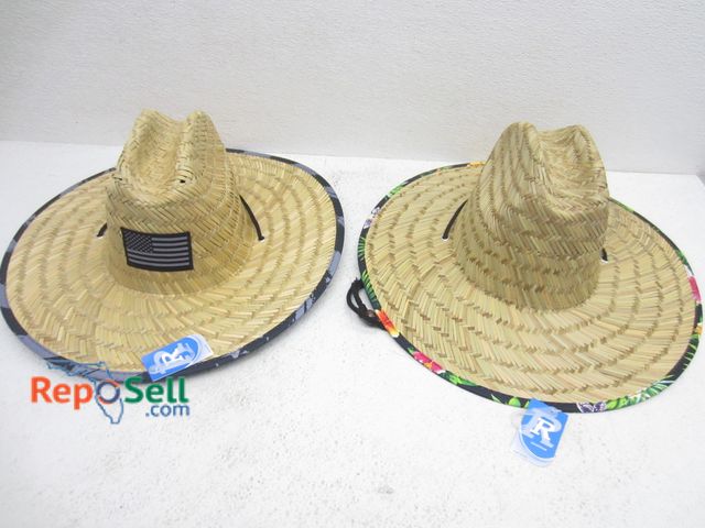 Lot 31-6222 - (2) new HT1702 straw sun hats; 4.5" brim