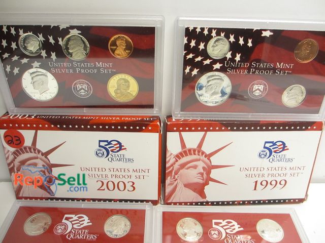Lot 31-2012 - (2) US Mint Silver Proof Sets w/COA - 1999 &amp; 2003