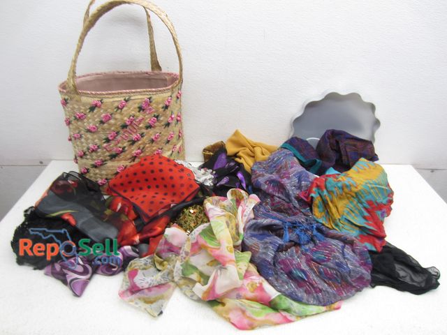 Lot 31-6293 - Lot of Ladies Scarves and Tote