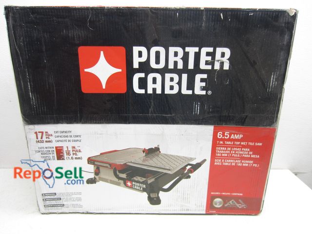 Lot 31-5363 - New Porter Cable 7" 6.5 AMP Table Top Wet Saw #PCE980
