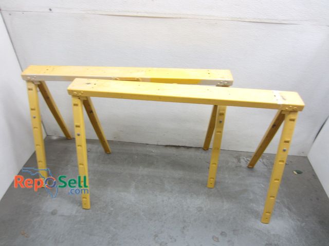 Lot 31-1256 - (2) Metal Foldable Saw Horses