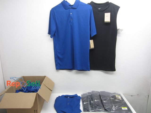 Lot 31-5287 - (13) New w/Tags Nike Shirts: 8 - Mens Polos, Size Sm &amp; L, 5- Jersey Style Shirts, Size Sm.