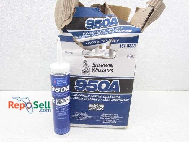 Lot 31-4522 - (10) Sherwin Williams White 950A Siliconized Acrylic Latex Caulk #151-8223