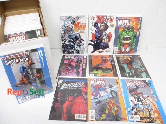 Lot 31-6341 - Approx. 100 Comic Books in Comic Box; Includes Spider-man, Batman, X-Men; Etc.