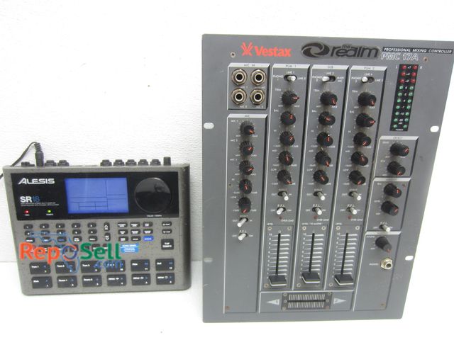 Lot 31-3556 - Alesis SR-18 Drum Machine And Vestax Mixing Controller PMC17A - Both Power On