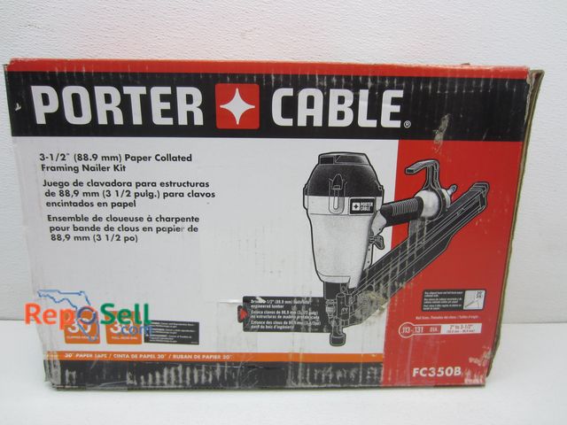 Lot 31-2199 - Porter Cable 3 1/2" Paper Collated Framing Nailer Kit #FC350B, Appears New
