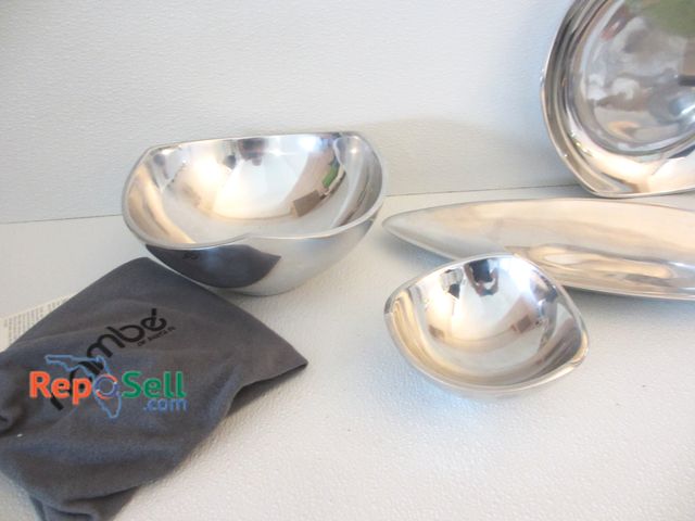 Lot 31-1385 - (4) Nambe Pcs from Santa Fe, NM: 2- Bowls, 2-Platters