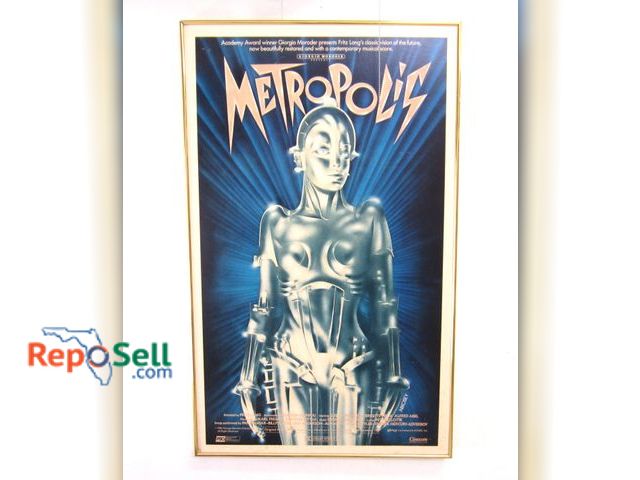 Lot 31-1004 - Movie Poster "Metropolis" 1984 with Metal Frame 25" x 40"
