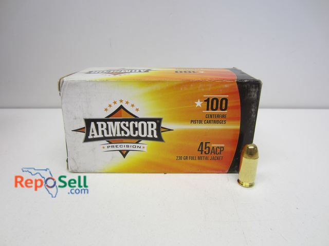 Lot 31-3365 - (100) Rds Armscor 45ACP 230GR FMJ Ammo