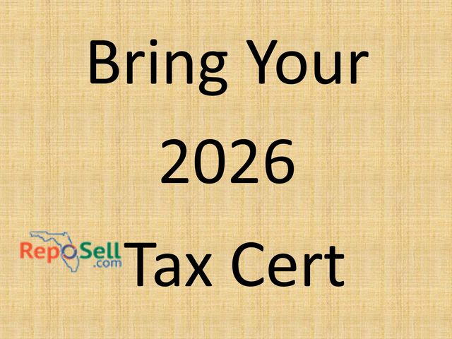 Lot 31-7894 - Please Bring A Copy of Your 2026 Tax Certificate or email sales@fortmyersauction.com