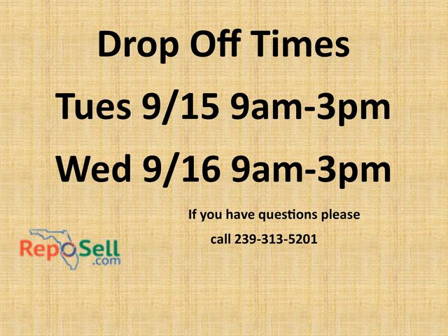 Drop Off Times & Consignment Info