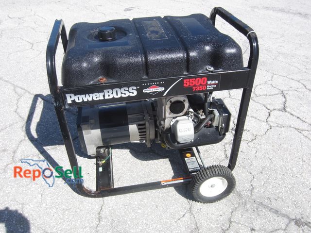 Lot 31-4195 - PowerBOSS Briggs &amp; Stratton 5500/7350 Gas Generator - Ran When Tested