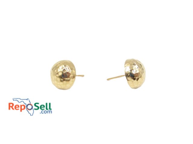 Lot 31-7022 - 14K Plumb Yellow Gold Stud Earrings - 2.2g