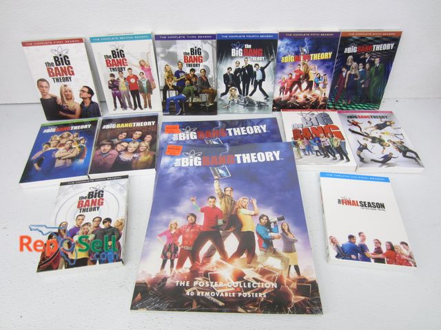 Lot 31-1311 - (12) big Bang Theory DVD Box Sets (all 12 seasons) and (80) removable posters (2) 40 Packs