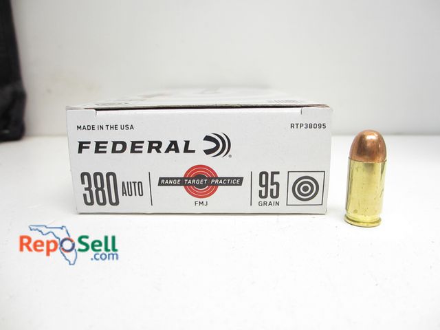 Lot 31-3115 - (50) Rnds Federal 380 Auto 95gr FMJ Ammo