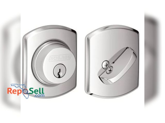 Lot 31-9251 - New Schlage Deadbolt Chrome Finish
