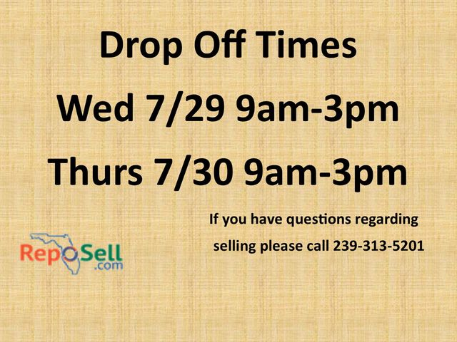 Drop Off Times & Consignment Info