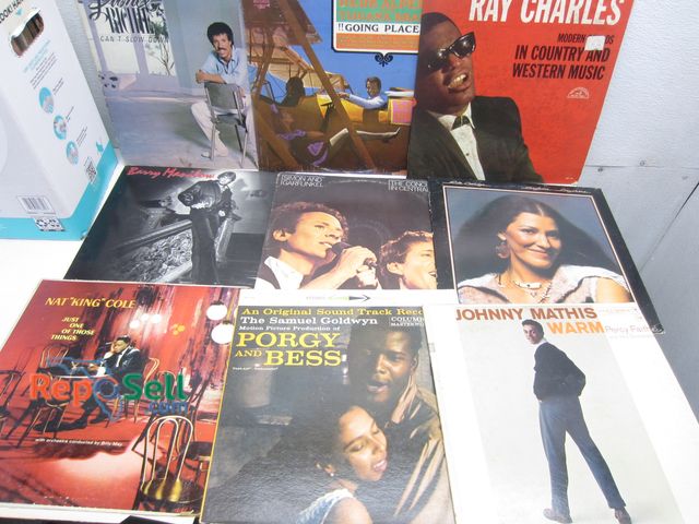 Lot 31-1037 - Approx (50) Vintage Vinyl Records: Ray Charles, Nat "King" Cole, Barry Manilow etc