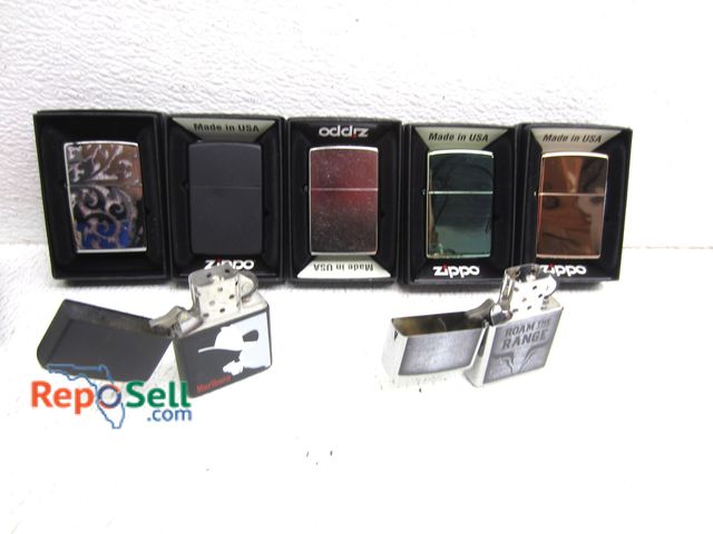 Lot 31-6323 - (7) Zippos, Many Appear New, Assorted Styles