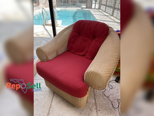 Lot 31-1145 - Rattan Rocking/Swivel Chair With Cushion