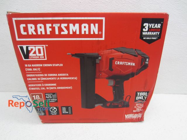 Lot 31-7340 - Craftsman 18GA Narrow Crown Stapler - TOOL ONLY, #CMCN618NB - Some Box Damage
