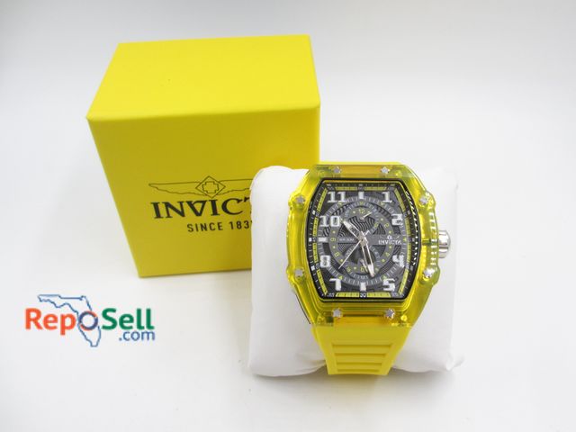 Lot 31-1016 - Invicta New in Box Yellow Watch - Japan Movement - Running when tested