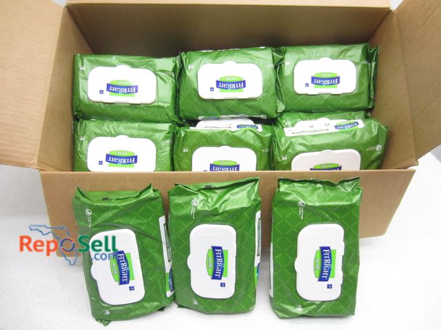 Lot 31-9182 - (24) Packs Medline 8x12 large aloe quilted cloth wipes, MSC 263625