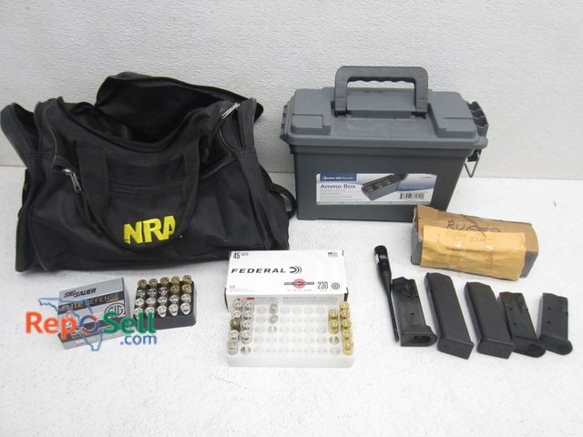 Lot 31-7178 - Firearm Accessory Lot: - Ammo box - Glock Magazines - Ammo - NRA bag misc