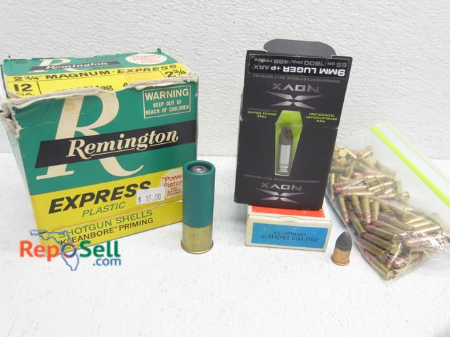 Lot 31-9334 - Ammo Lot; Novx 9mm +P Self Defense, 41 Short, Rem Express 12ga 2 3/4" .22 Cal