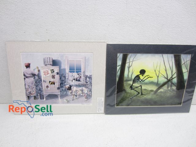 Lot 31-6457 - (2) 14x11" Artwork: Reproduction w/COA of "Jackson Pollocks Mothers Refrigerator" 298/500 &amp; "Vor...