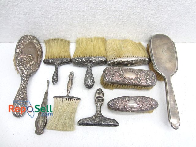 Lot 31-5312 - Sterling Vanity Set - 23 oz Total - 10 pcs.