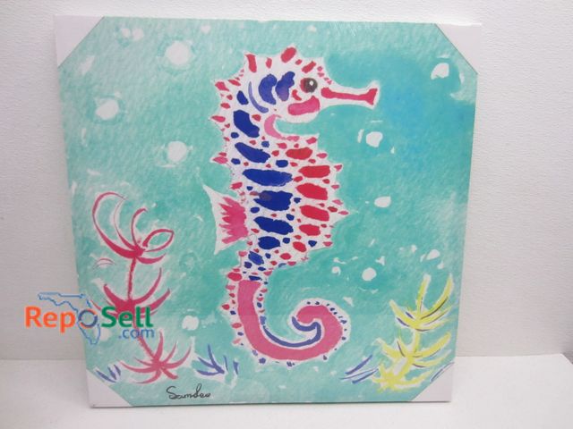 Lot 31-6288 - Seahorse Art Signed - 24" x 23.5