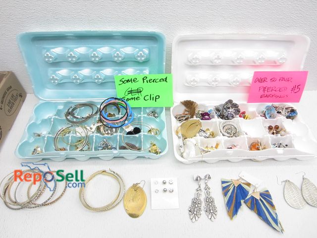 Lot 31-3043 - (200+) Pair Earrings (preowned) and Cases