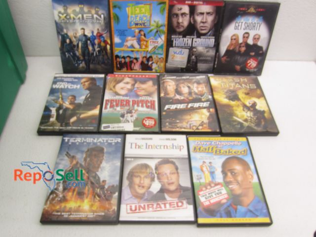 Lot 31-1122 - Tote of DVD's (approx 90) _ Get Shorty, X-Men, Half Baked, etc.