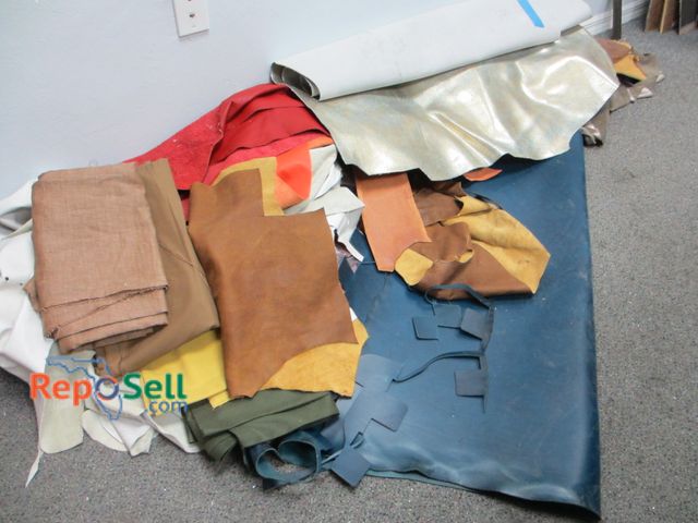Lot 31-8175 - Large Lot of Remnants - Leather, Cloth, Vinyl, etc.