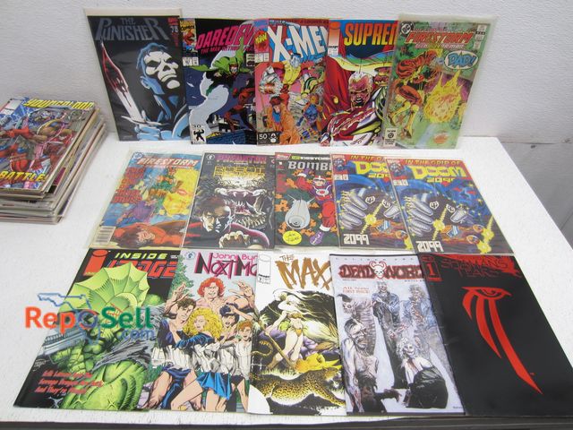 Lot 31-5452 - Approx (50) Vintage Comics: Firestorm, X Men, Punisher, Daredevil, etc.