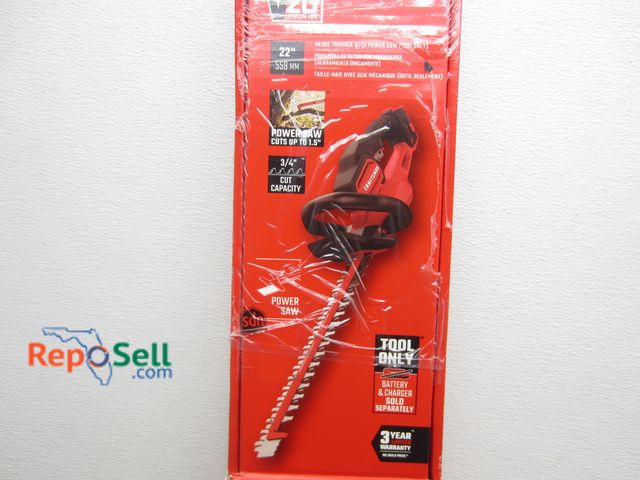 Lot 31-6163 - Craftsman 22" Hedge Trimmer w/Power Saw - TOOL ONLY, #CMCHTS820B