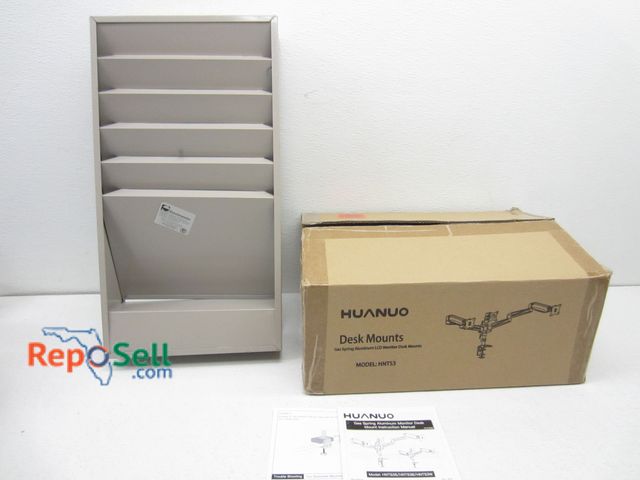 Lot 31-9148 - Steelmaster Organizer and New Monitor Desk Mounts