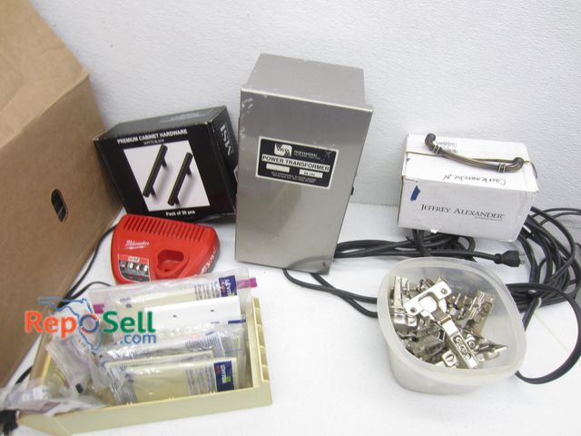 Lot 31-1448 - Estate Lot: Cabinet Pulls &amp; Hinges, Outdoor Power Supply, etc.