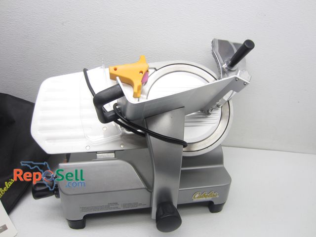 Lot 31-1250 - Cabelas 10" Blade Meat Slicer #04743548 With Cover - Power On