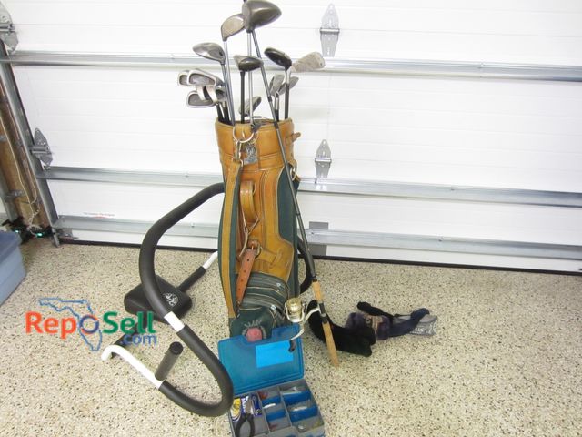 Lot 31-1420 - Sporting Lot: Golf Bag With (14) Clubs (Many Calloway), Rod And Reel, Tackle Box With Some Tackle An...