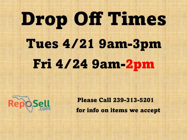 Drop Off Times & Consignment Info
