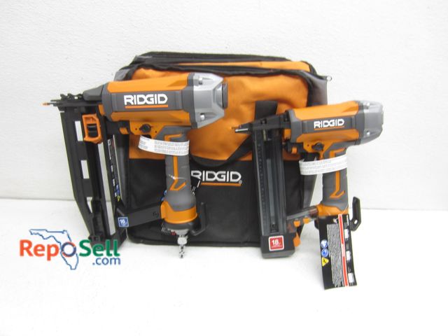Lot 31-3429 - (2) New Ridgid Nail Guns With Bag: 16ga And 18ga