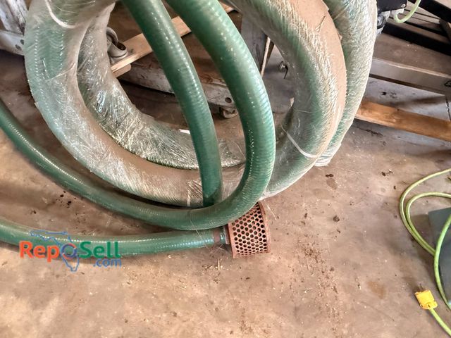 Lot 31-1115 - 2" Trash Pump Hoses. Two Green Industrial Flexible Hoses Made From Reinforced Material.