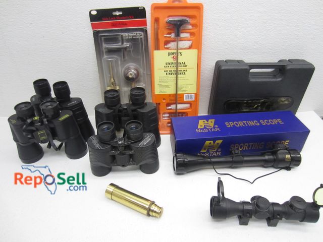 Lot 31-6317 - (4) Binoculars, (2) Scopes, Spotting Scope And Gun Cleaning Acces
