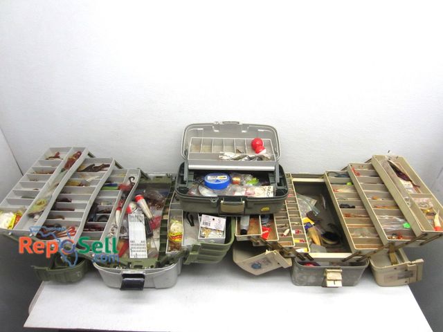Lot 31-9555 - (3) Tackleboxes Full Of Tackle